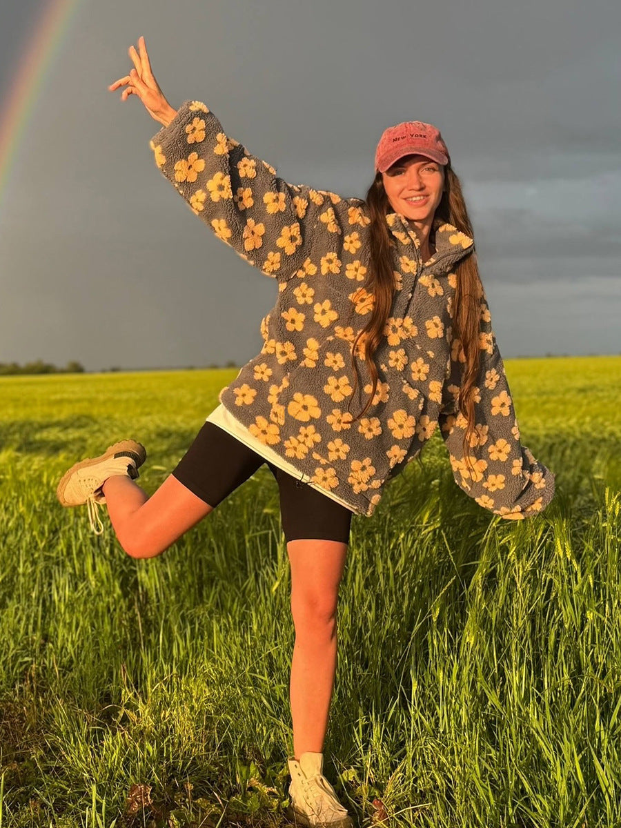 Harper Floral Fleece Hoodie