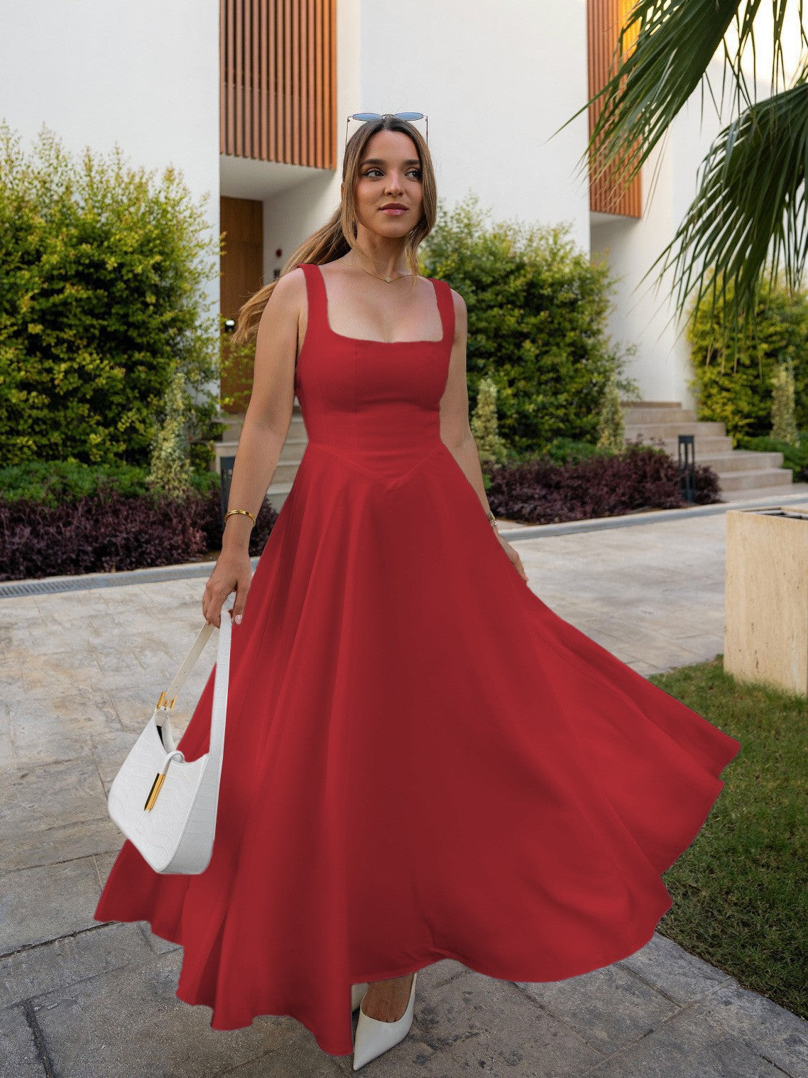 Bella Saten Maxi Elbise