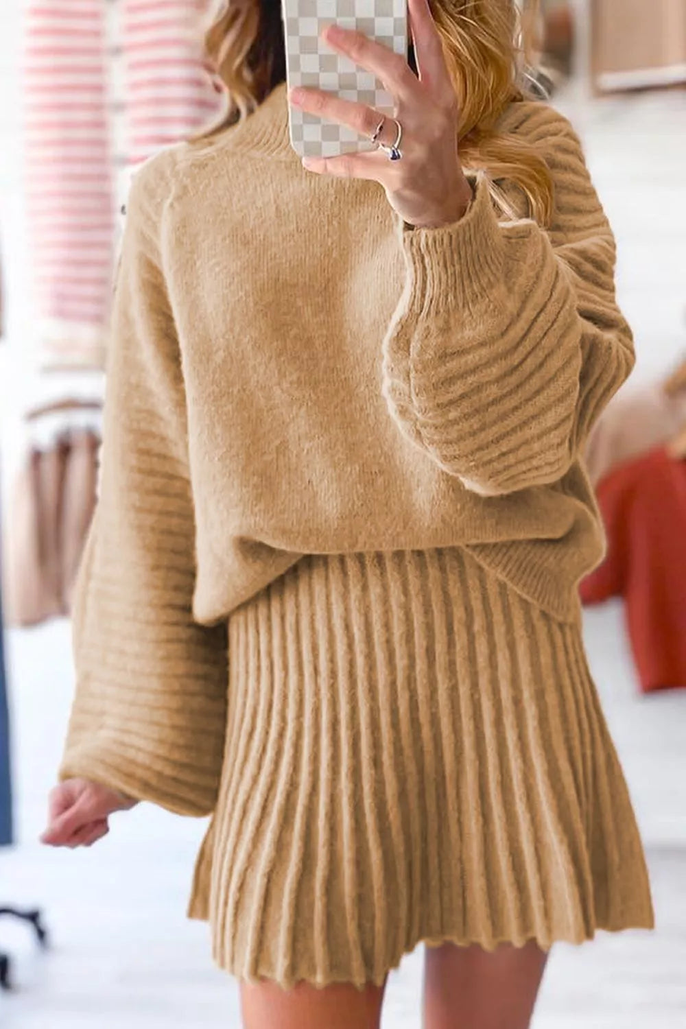 Amara Ribbed Knit Top & Skirt Set by Mayce Elegante — product image 3