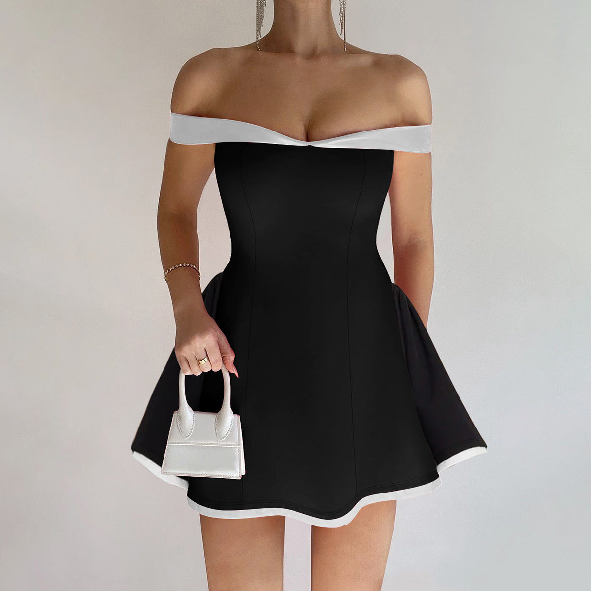 Lotus Off-Shoulder Mini