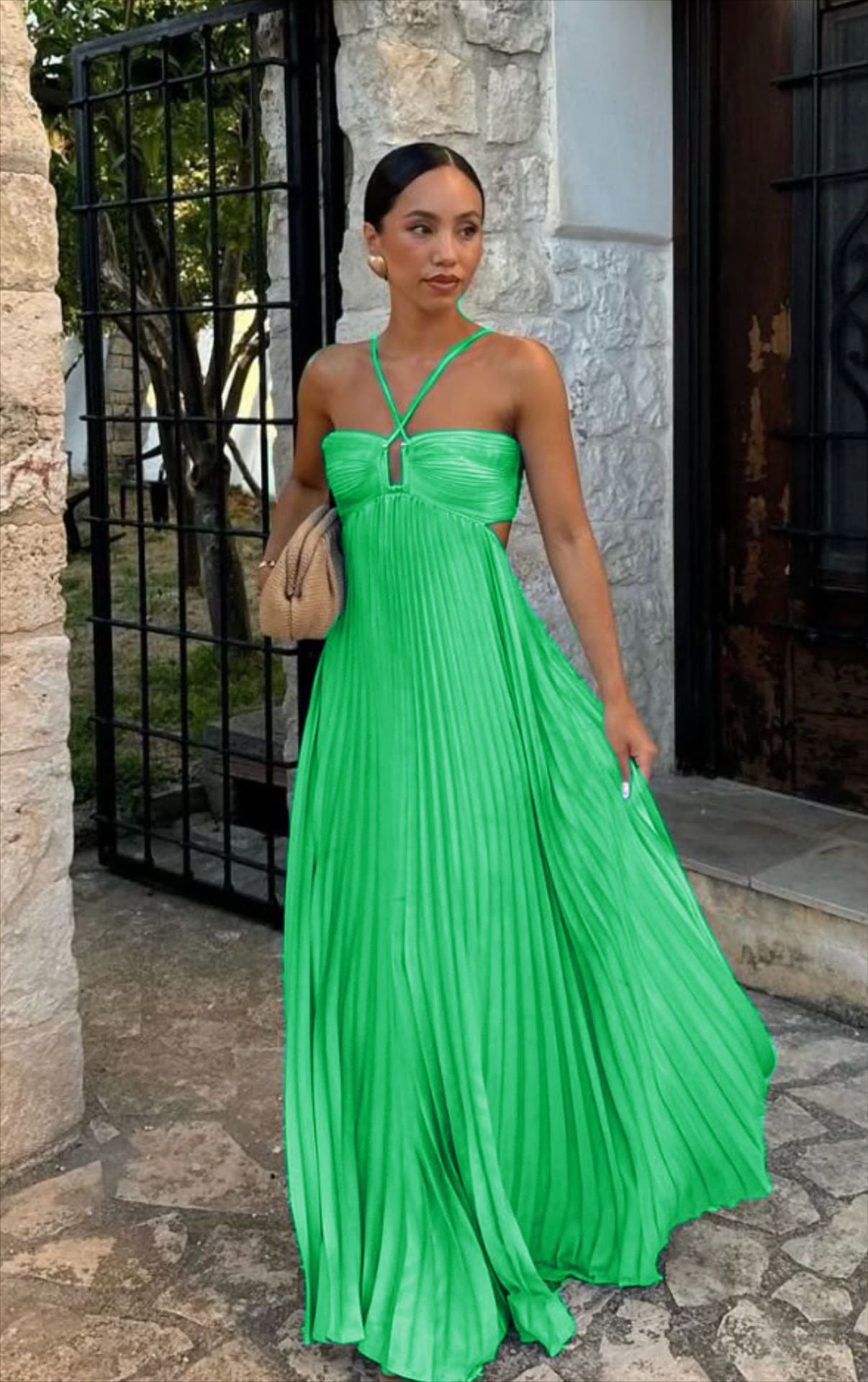 Mayce® Elegante | Celeste Maxi Elbise