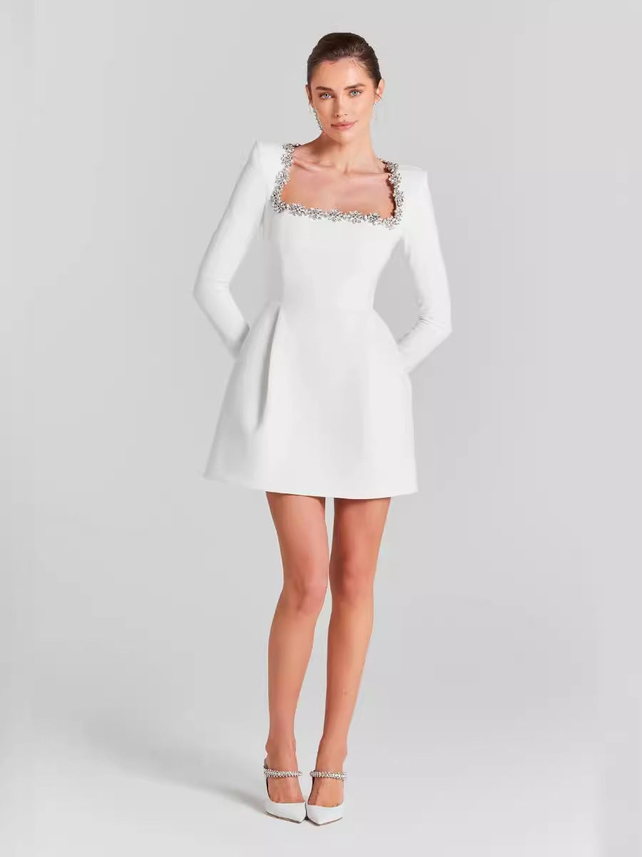 Isabella Crystal Detaylı Mini Elbise