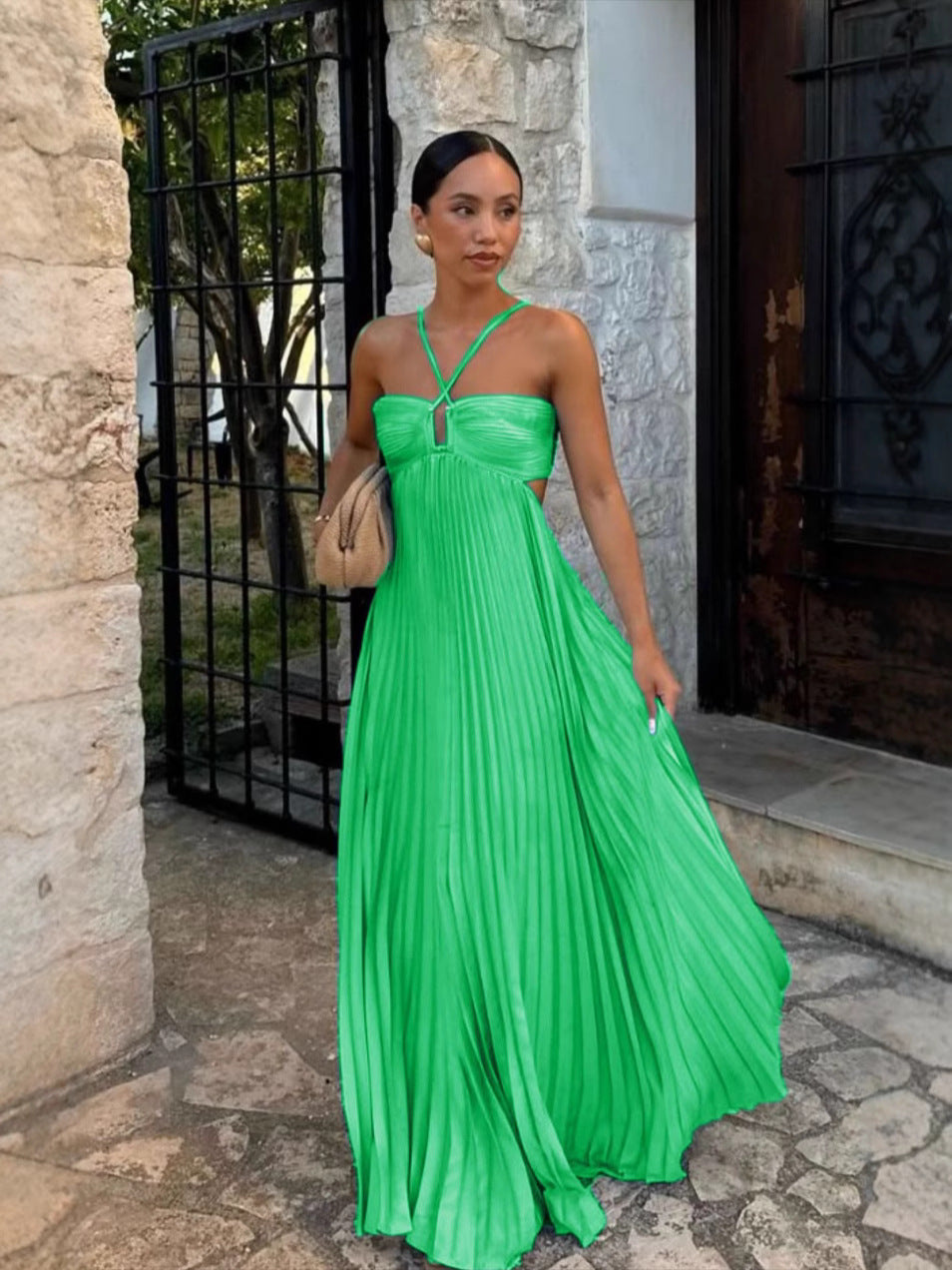 Mayce® Elegante | Celeste Maxi Elbise