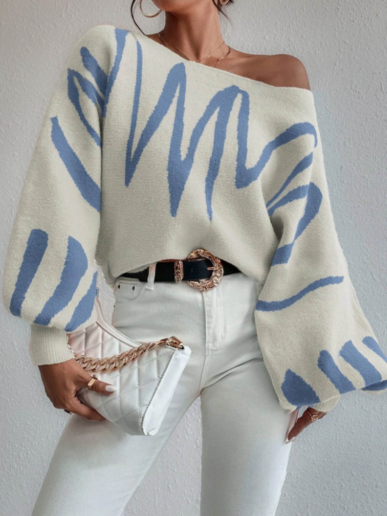 Mayce Elegante ™| Madison Wave Knit Sweater