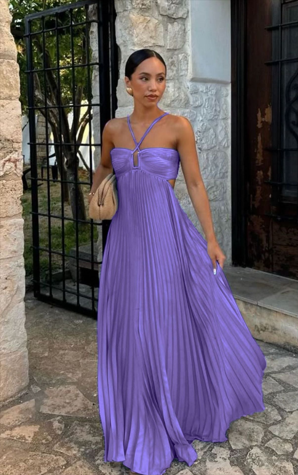 Mayce® Elegante | Celeste Maxi Elbise