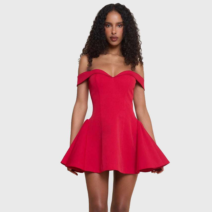 Lotus Off-Shoulder Mini