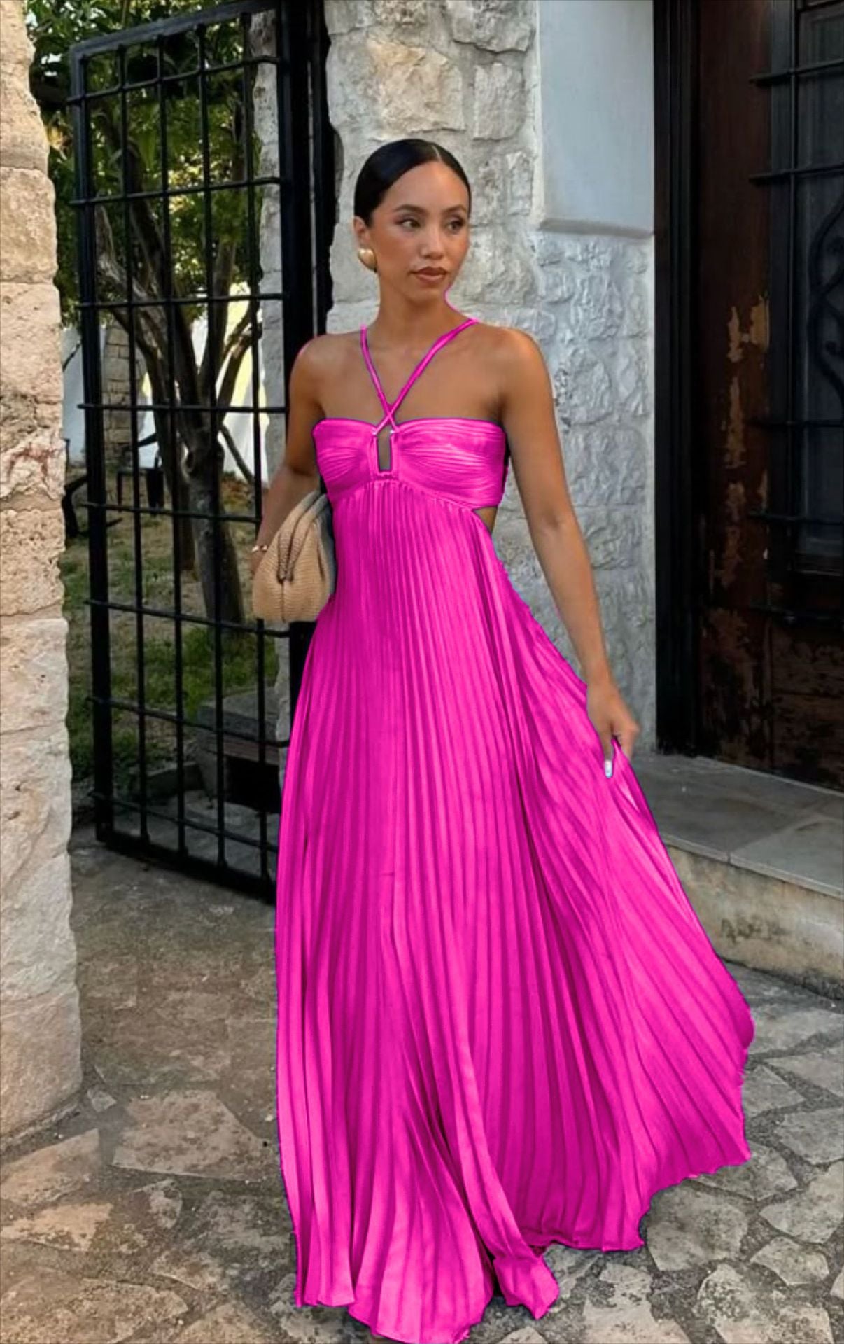 Mayce® Elegante | Celeste Maxi Elbise