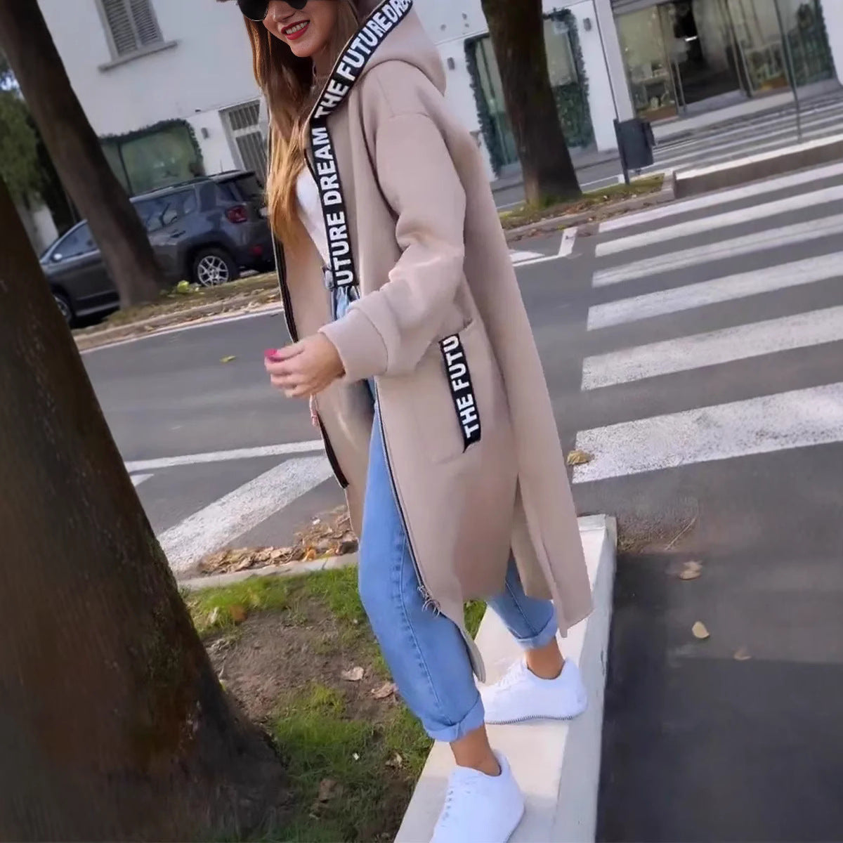 UrbanFlow Kapüşonlu Uzun Hırka