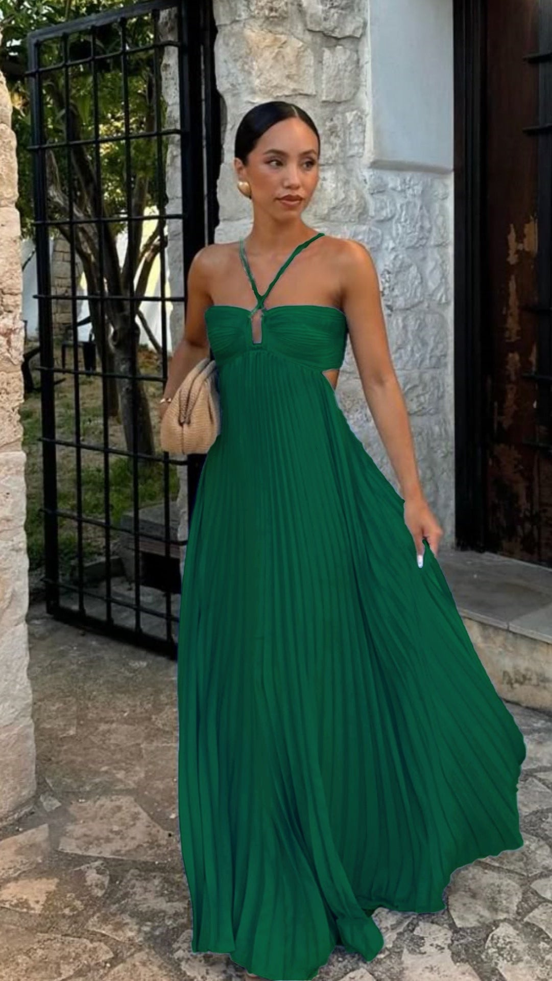 Mayce® Elegante | Celeste Maxi Elbise