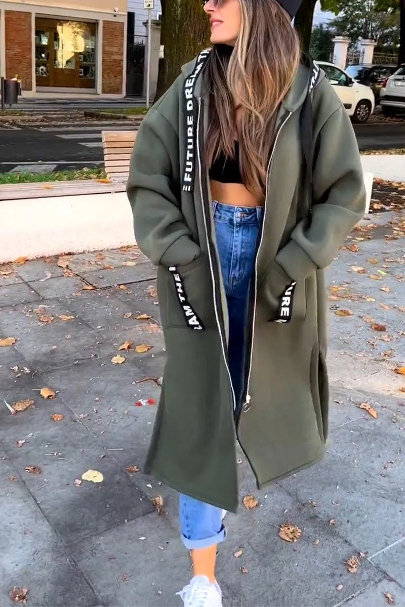 UrbanFlow Kapüşonlu Uzun Hırka