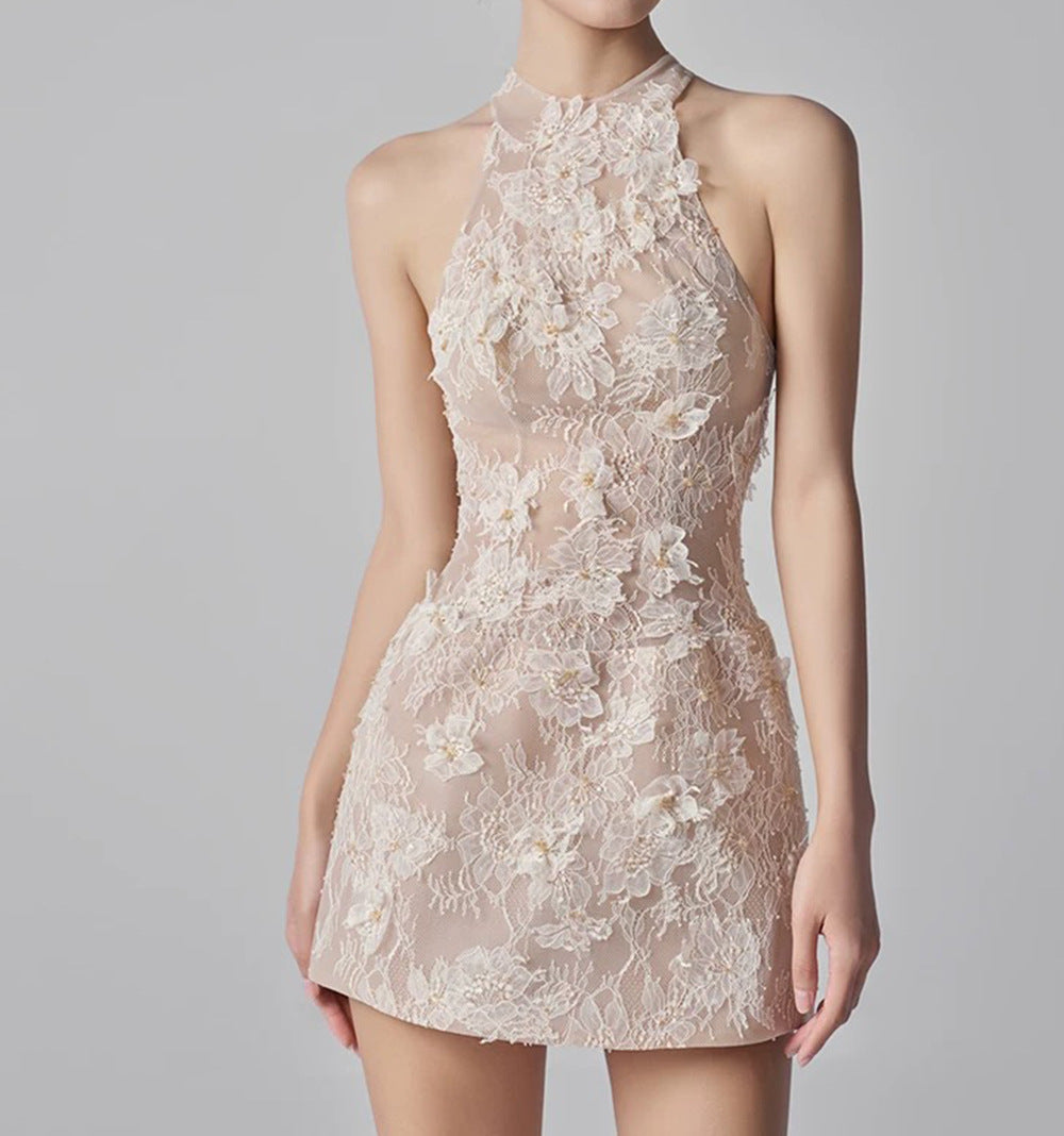 Blossom Lace Mini Elbise