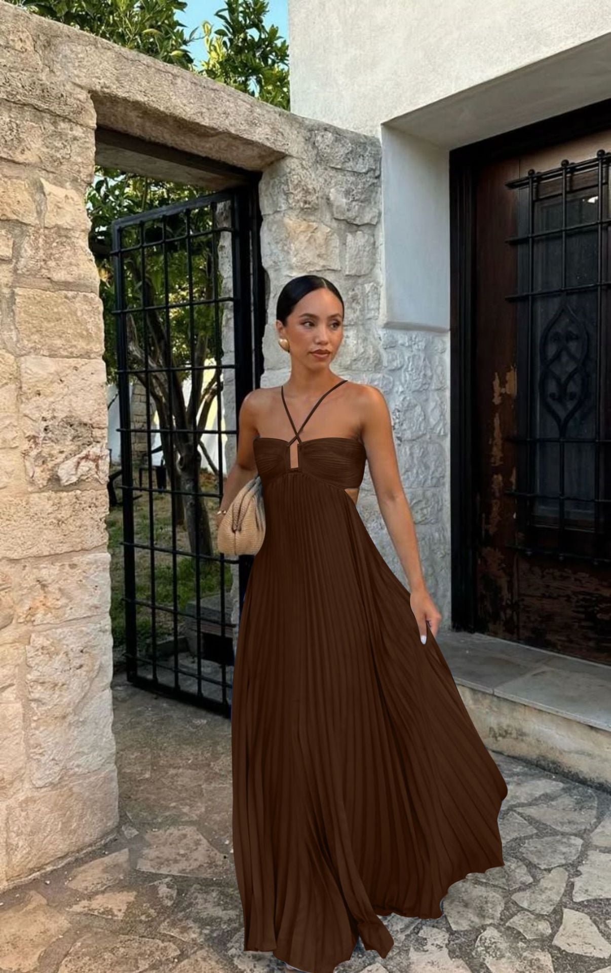 Mayce® Elegante | Celeste Maxi Elbise