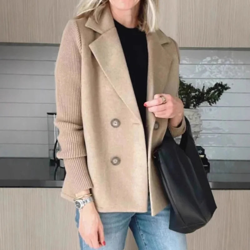 Madison Textured Double-Breasted Blazer