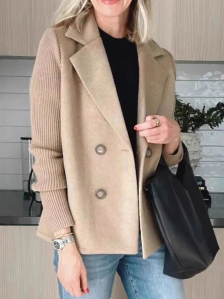 Madison Textured Double-Breasted Blazer