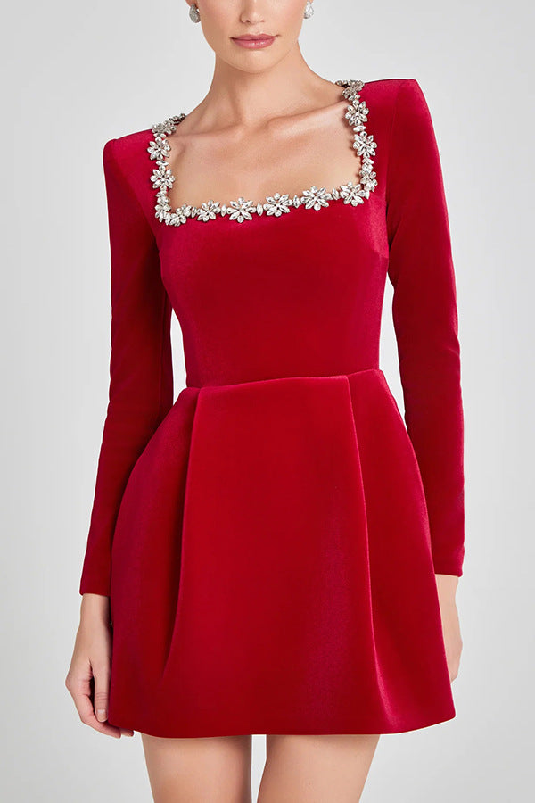 Isabella Crystal Detaylı Mini Elbise