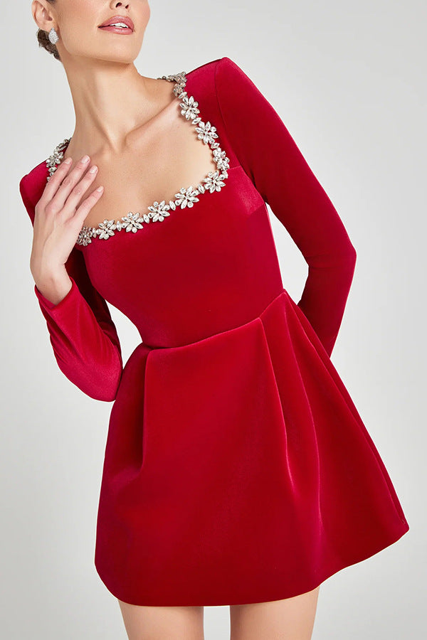 Isabella Crystal Detaylı Mini Elbise