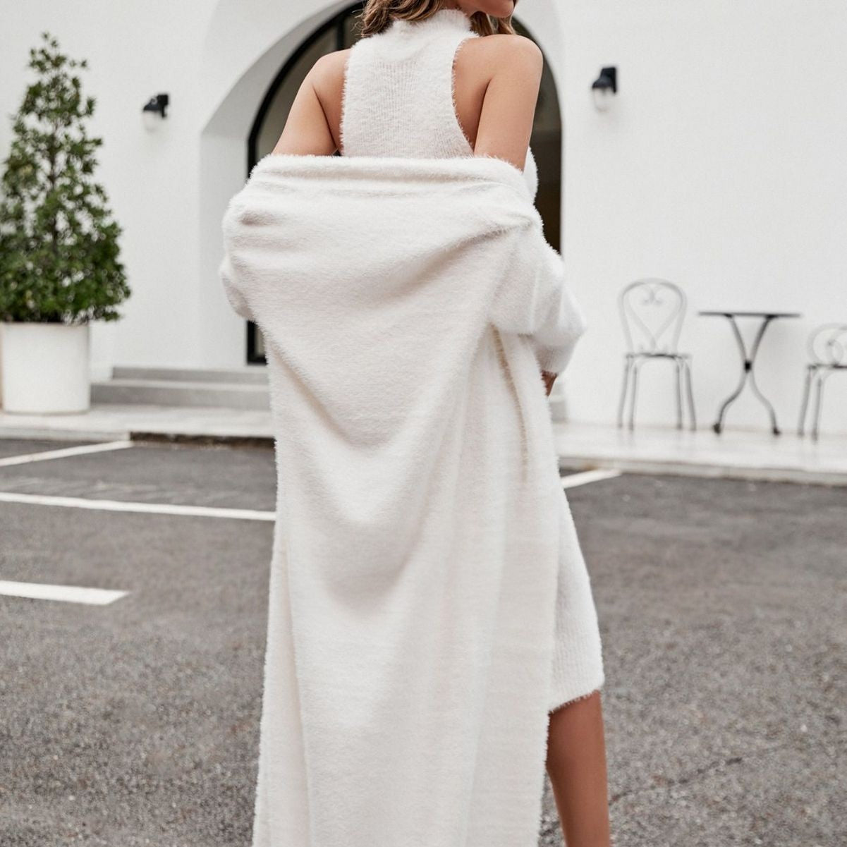 Harper Knit Set — Uzun Hırka + Triko Elbise Takımı