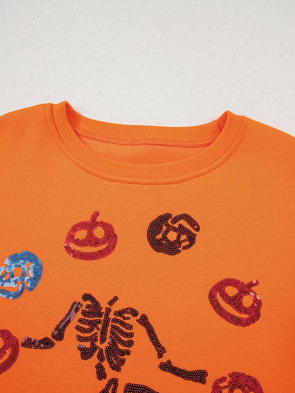 Dancing Critters Sequin Halloween Crew-Neck Sweatshirt – Mayce Halloween Edit