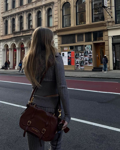 Maycee Elegante Signature Cable Knit Hooded Set