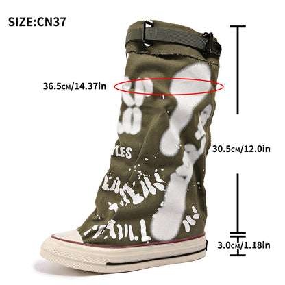 Rowan Graffiti Buckle Boots