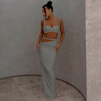 Valeria Cut-Out Uzun Elbise
