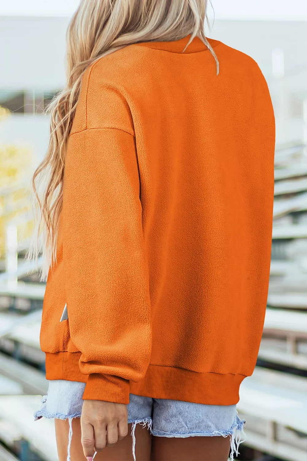 Ghost/ BOO Reversible Print Mock Neck Casual Sweatshirt – Mayce Halloween Edit
