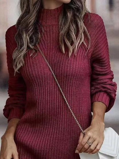 Madeline Turtleneck Raglan-Sleeve Sweater Dress by Mayce Elegante — product image 7
