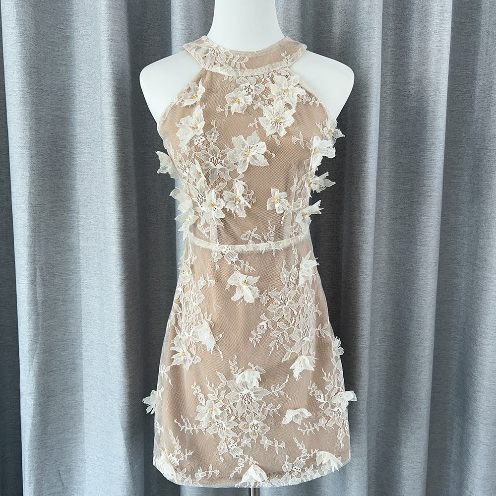 Blossom Lace Mini Elbise