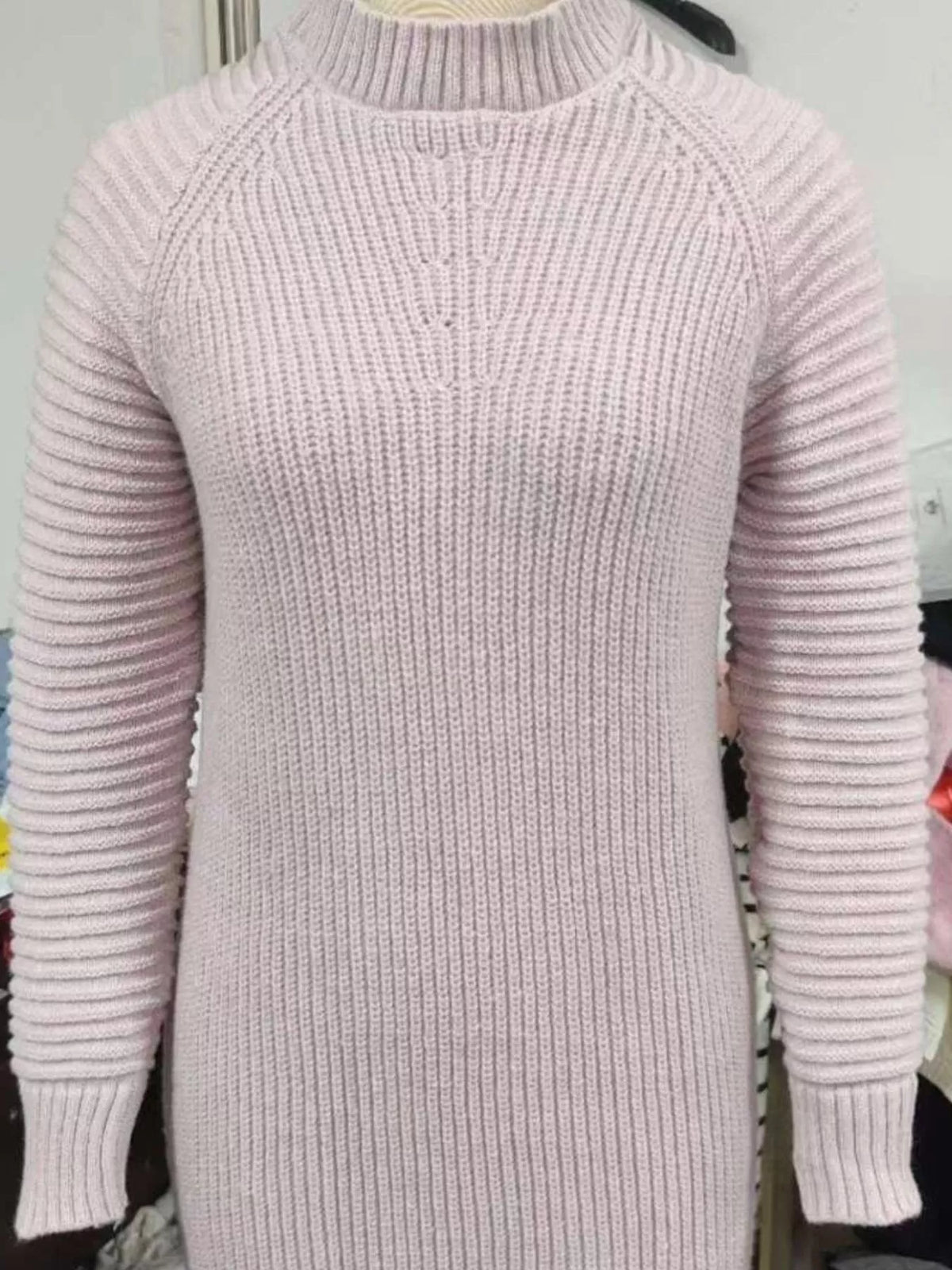Madeline Turtleneck Raglan-Sleeve Sweater Dress by Mayce Elegante — product image 3