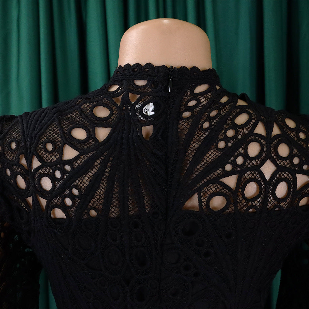 Lace Pleated Midi Dress – Scarlett