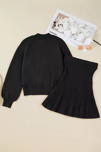 Lena Round Neck Knit Top & Skirt Set by Mayce Elegante — product image 4