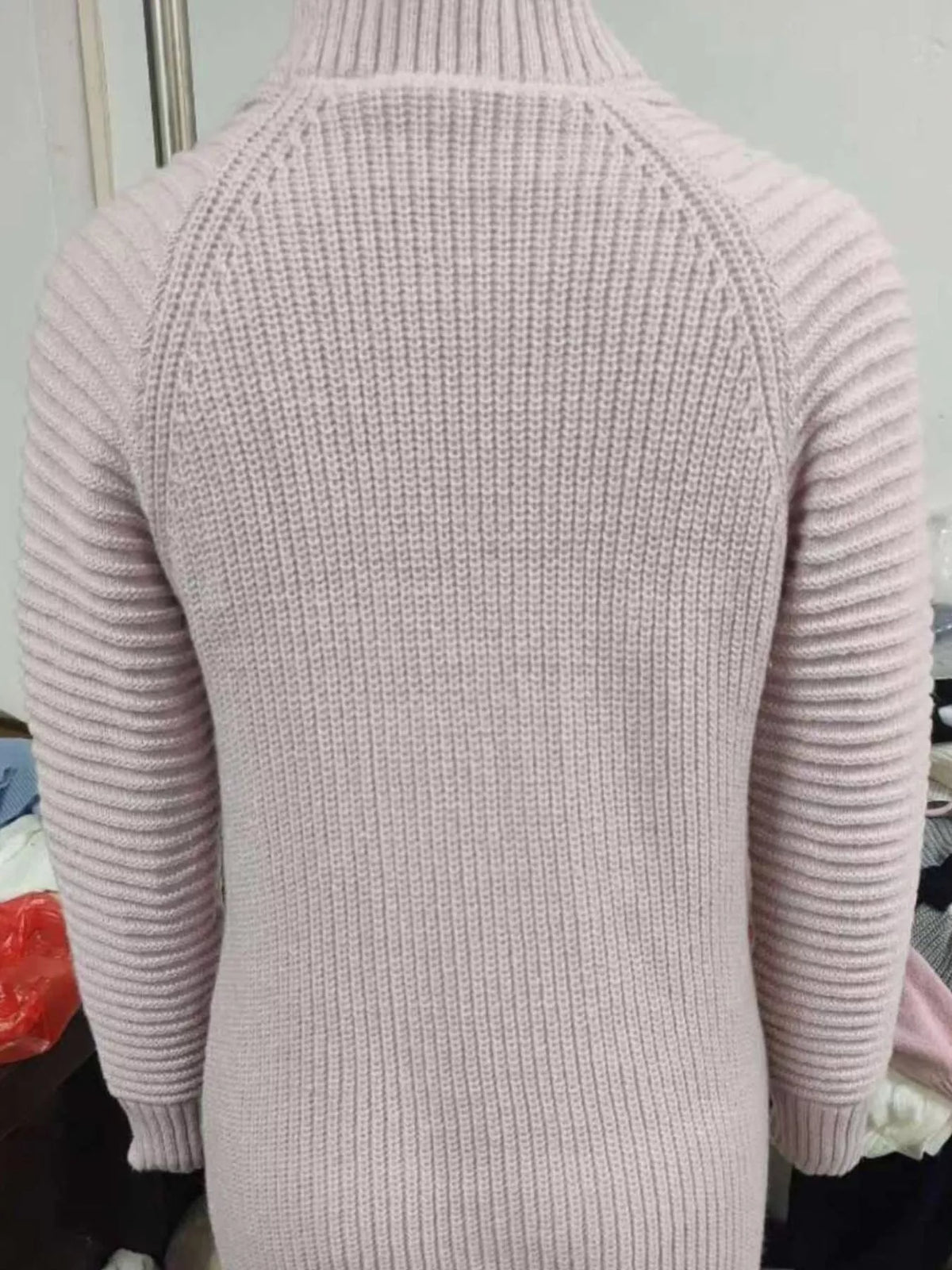 Madeline Turtleneck Raglan-Sleeve Sweater Dress by Mayce Elegante — product image 4