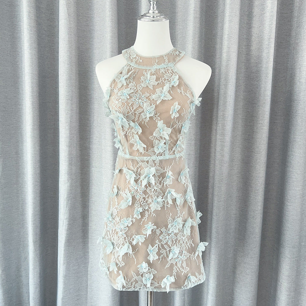 Blossom Lace Mini Elbise