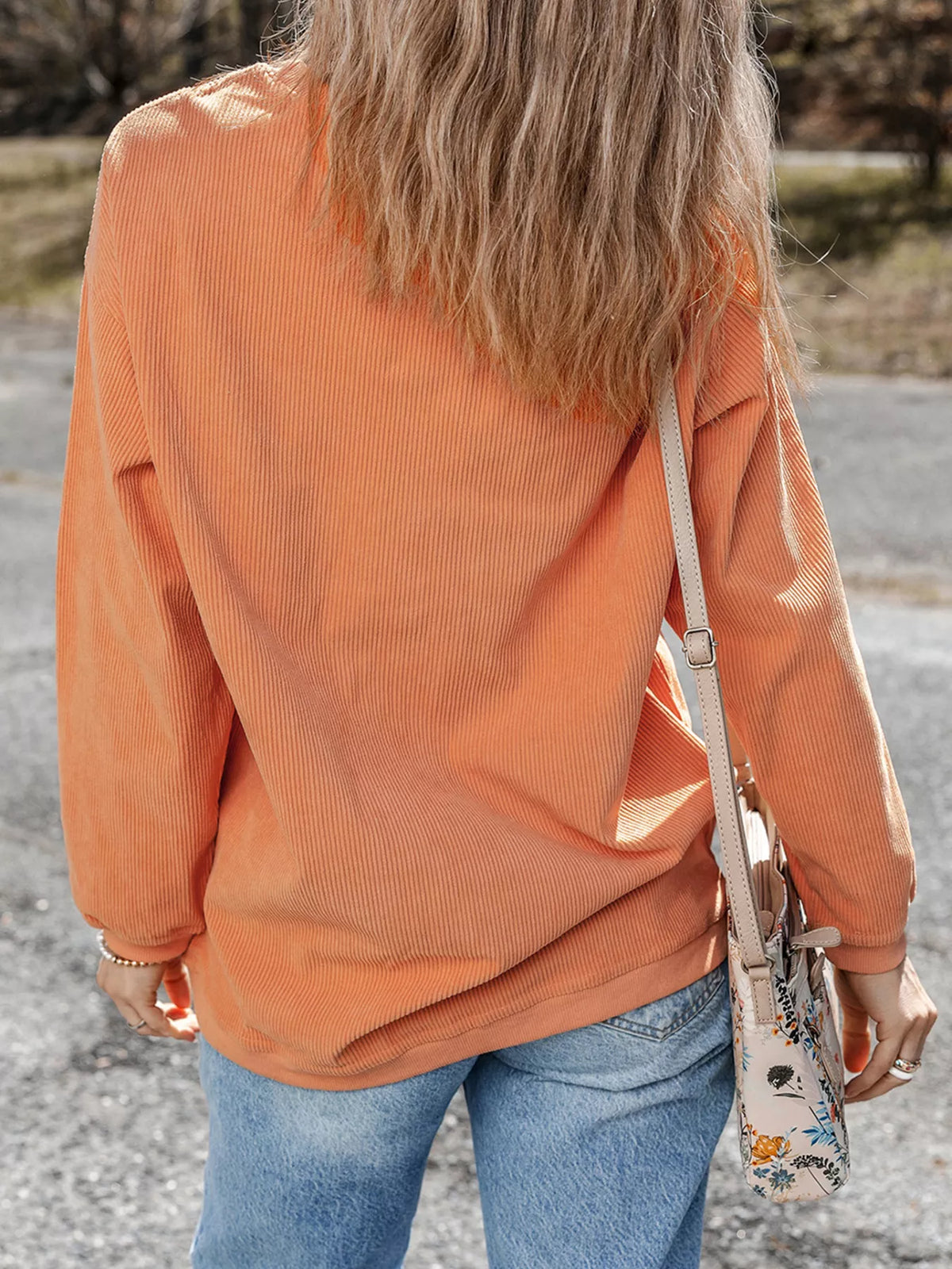 Halloween Leopard Pumpkin Patchwork Ribbed Sweatshirt – Mayce Halloween Edit
