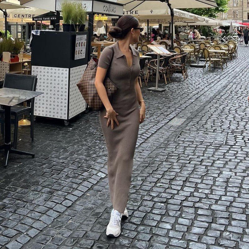 Emilia Polo Yaka Triko Elbise
