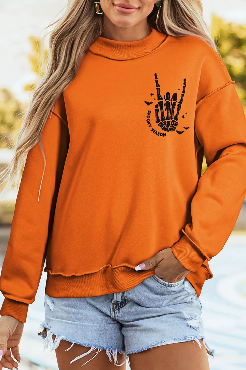 Spooky Season Mock Neck Reversible Halloween Sweatshirt – Mayce Halloween Edit