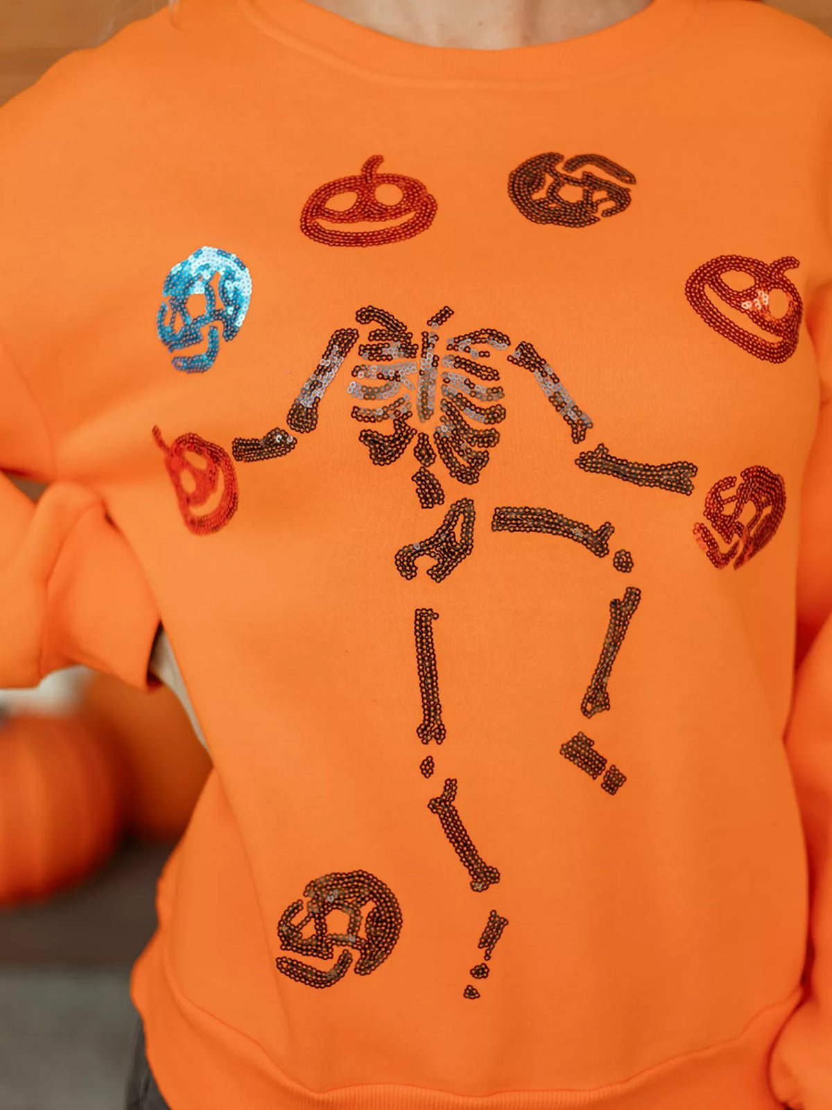 Dancing Critters Sequin Halloween Crew-Neck Sweatshirt – Mayce Halloween Edit