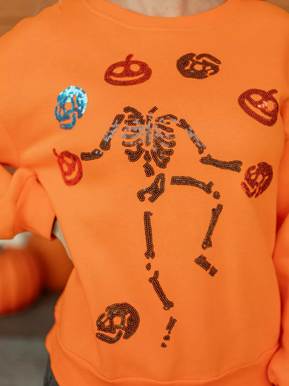 Dancing Critters Sequin Halloween Crew-Neck Sweatshirt – Mayce Halloween Edit
