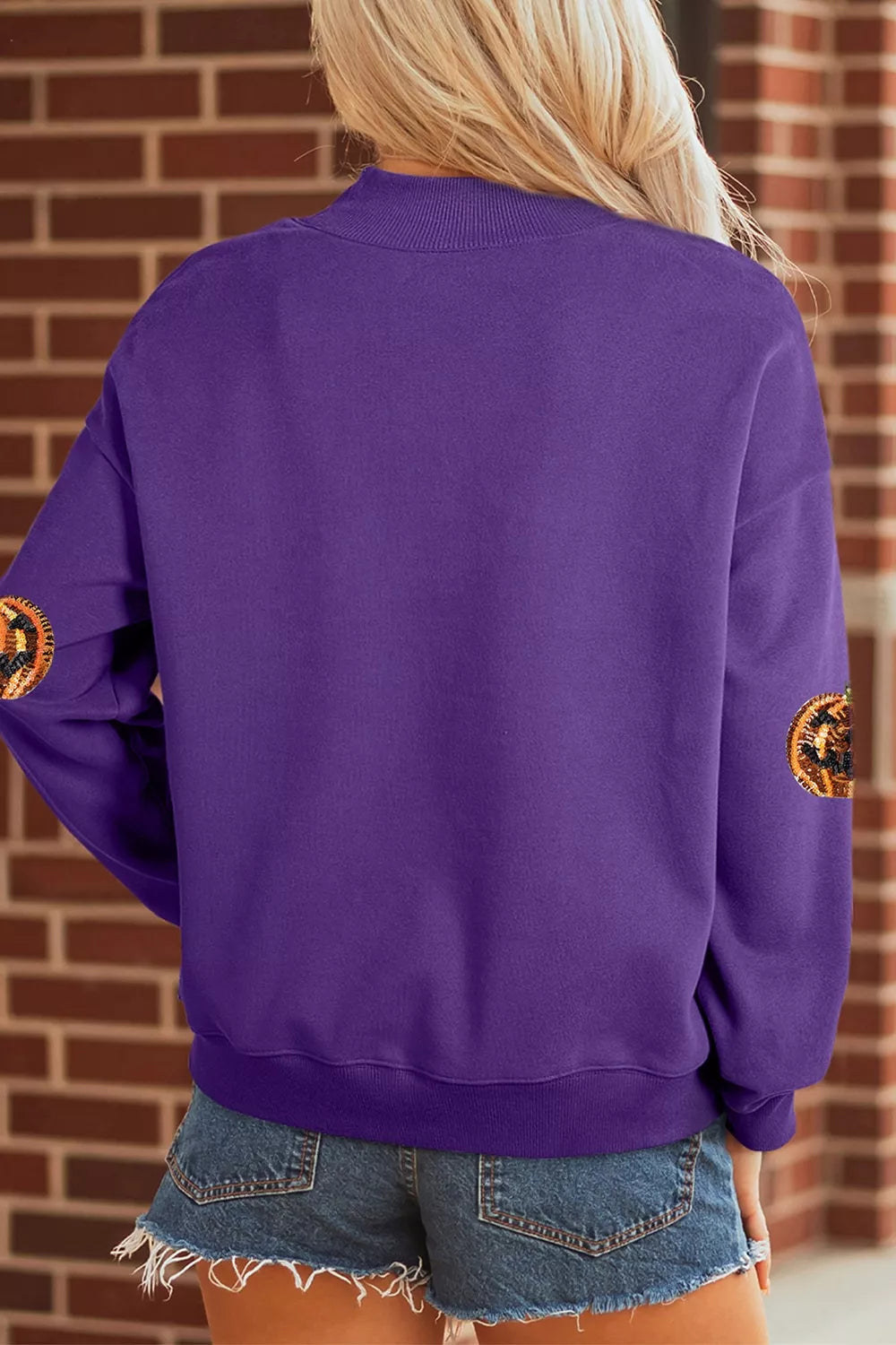 Sequin Pumpkin Spooky Halloween Sweatshirt – Mayce Halloween Edit