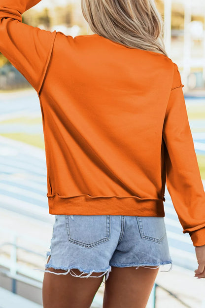 Ghost/ BOO Reversible Print Mock Neck Casual Sweatshirt – Mayce Halloween Edit