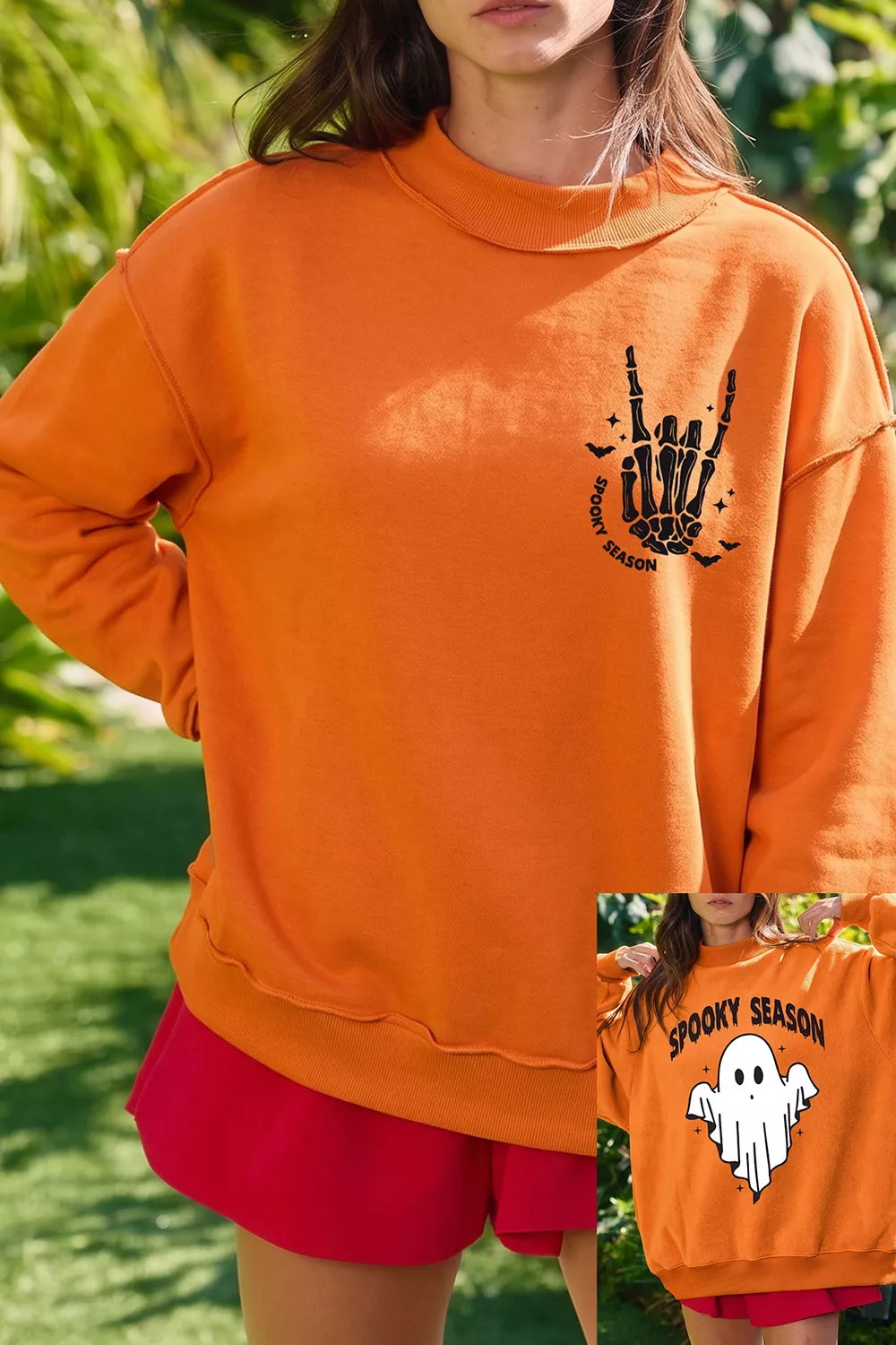 Spooky Season Mock Neck Reversible Halloween Sweatshirt – Mayce Halloween Edit
