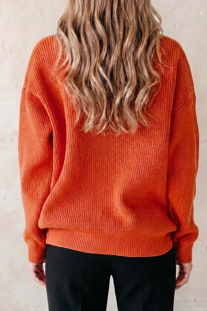 Drop Shoulder Long Sleeve Round Neck Halloween Sweater – Mayce Halloween Edit