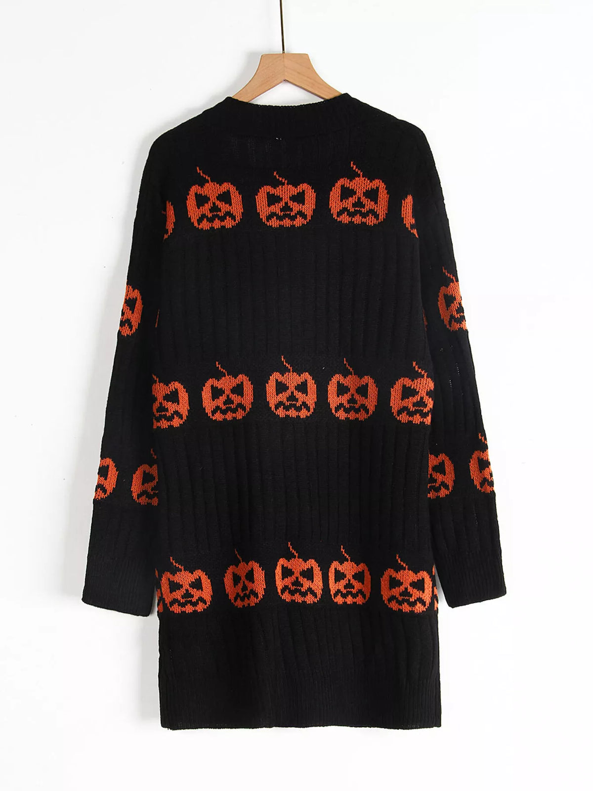 Halloween Pumpkin Open Front Knit Cardigan – Mayce Halloween Edit