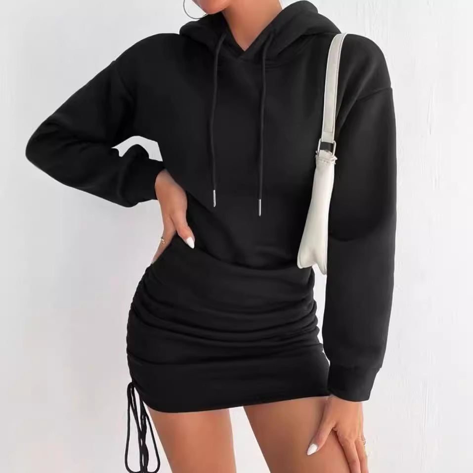 Hailey Hoodie Ruched Mini Dress