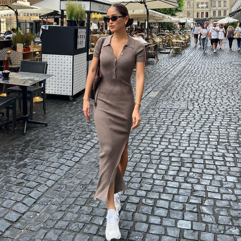 Emilia Polo Yaka Triko Elbise