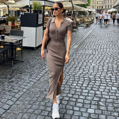 Emilia Polo Yaka Triko Elbise
