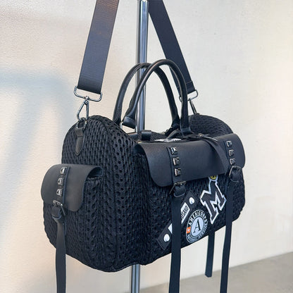 Mayce Elegante ™  | JADE Woven Mesh Street Bag