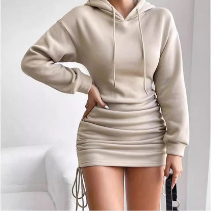 Hailey Hoodie Ruched Mini Dress