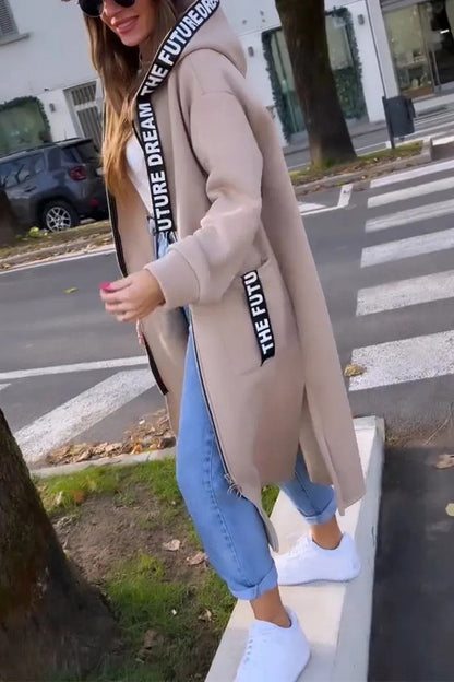 UrbanFlow Kapüşonlu Uzun Hırka