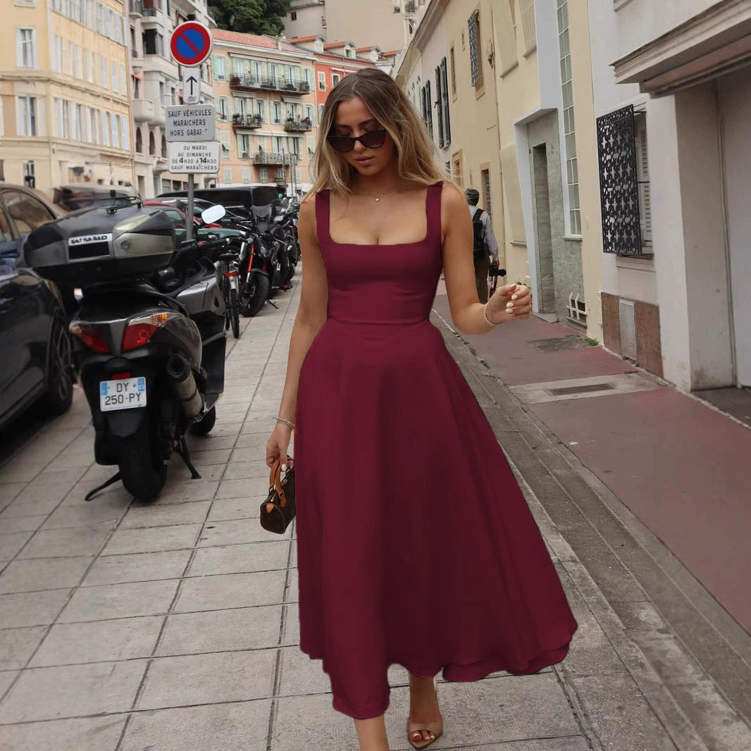 Bella Saten Maxi Elbise